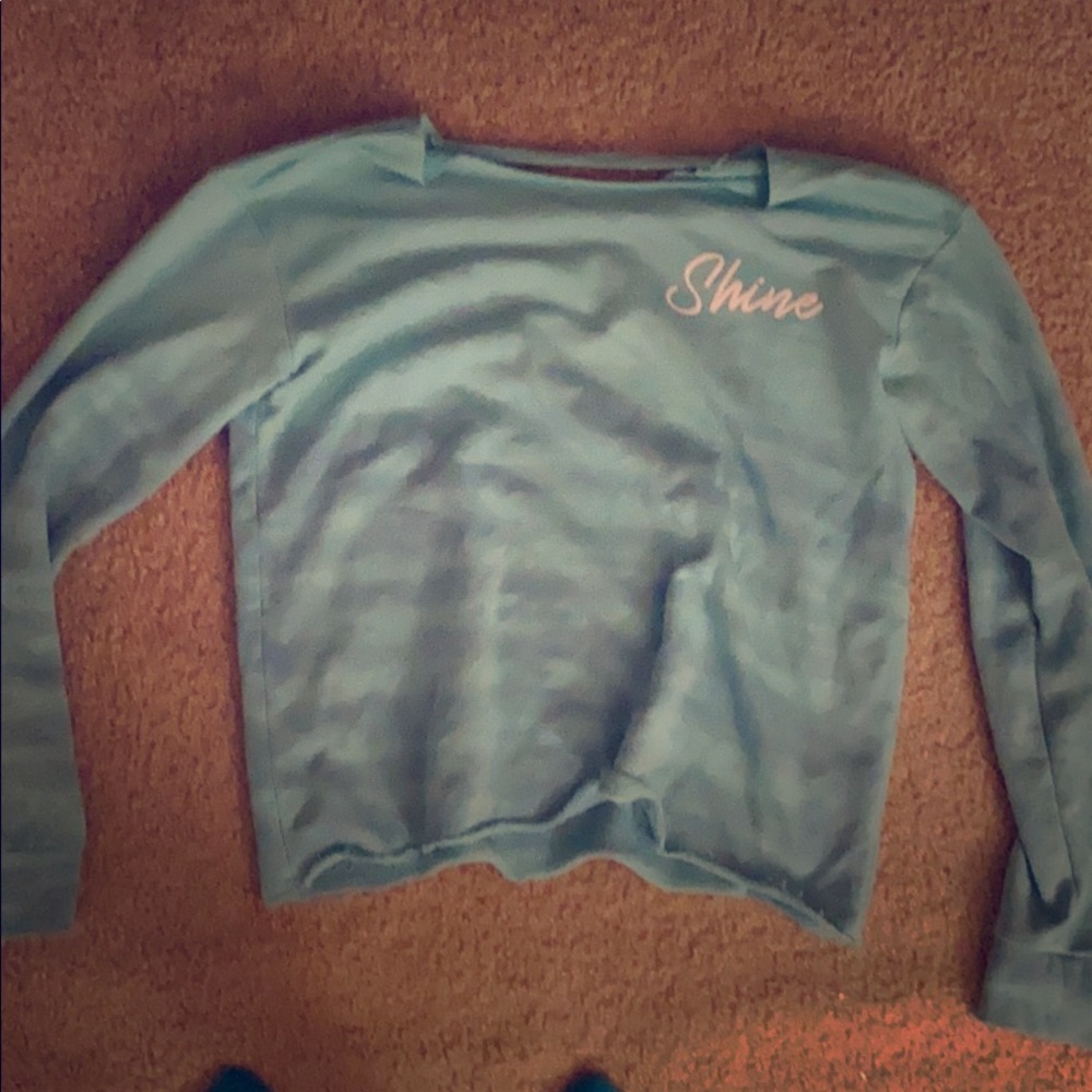 Justice teal shine shirt